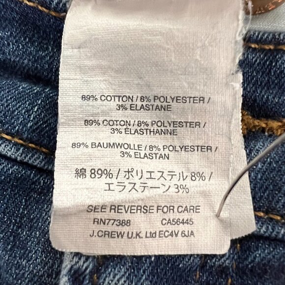 J. Crew Toothpick Womens Blue Medium Wash Low Rise Skinny Jeans Size 25 - Picture 7 of 7